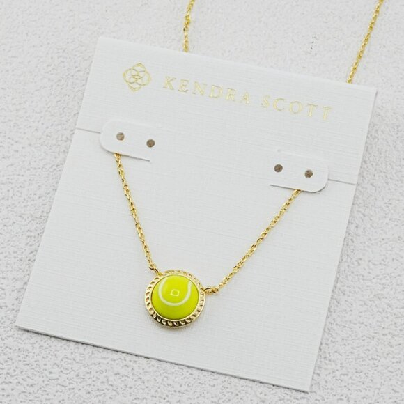 Kendra Scott Jewelry - ✨Kendra Scott Tennis Gold Short Pendant Necklace - Chartreuse Magnesite💕
